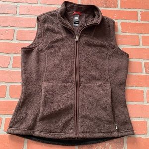 The North Face Brown Fuzzy Vest Women’s Large